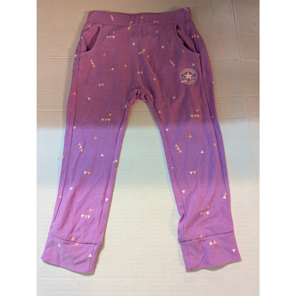 Converse Kids Purple Gold Metallic Foil Sparkle Jogger Pants Toddler Size 3T