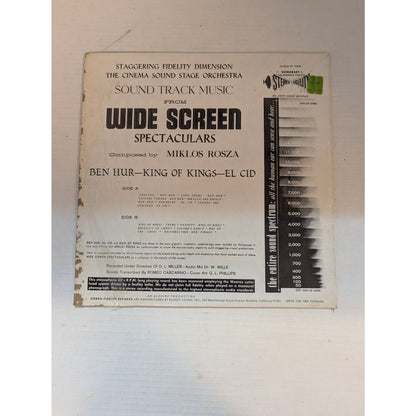 Miklós Rózsa Sound Track Music from Wide-Screen Spectaculars Somerset Stereo LP