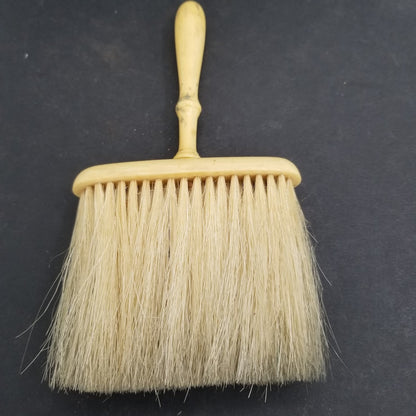 Celluloid Barbers Brush 1930 Horse Hair bristles 6.5" x 3.5" Antique Tonsorial