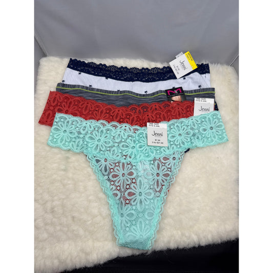 LOT of NEW with Tags Underwear Panties Various Colors JENNI THONG BIKINI LARGE