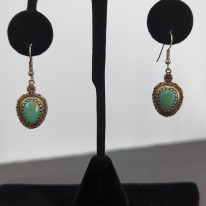 Relios Carolyn Pollack Sterling Silver Turquoise South western Dangle Tribal