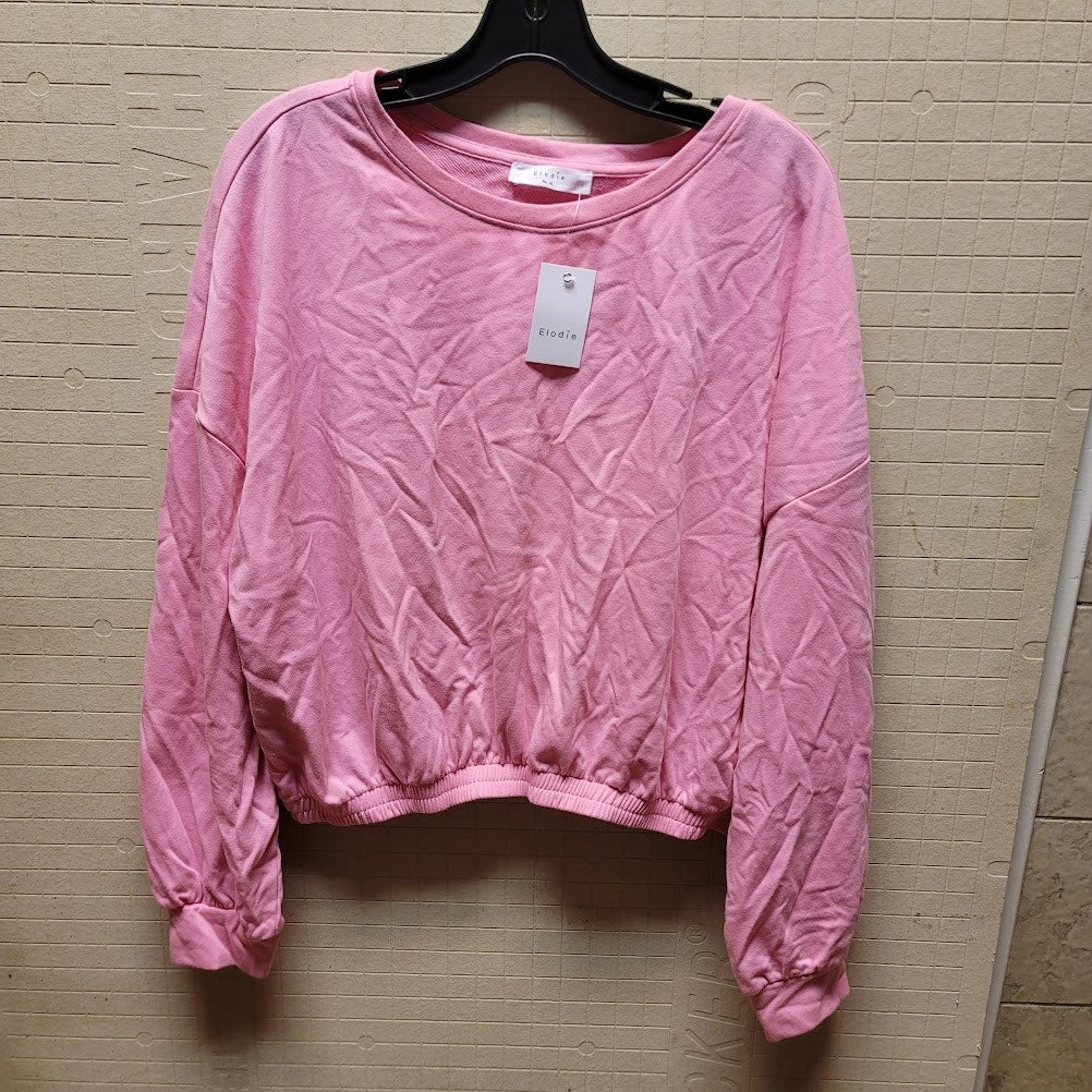 Elodie Pink Size XL Sweatshirt Elastic Waist Cuffs cotton blend crewneck casual