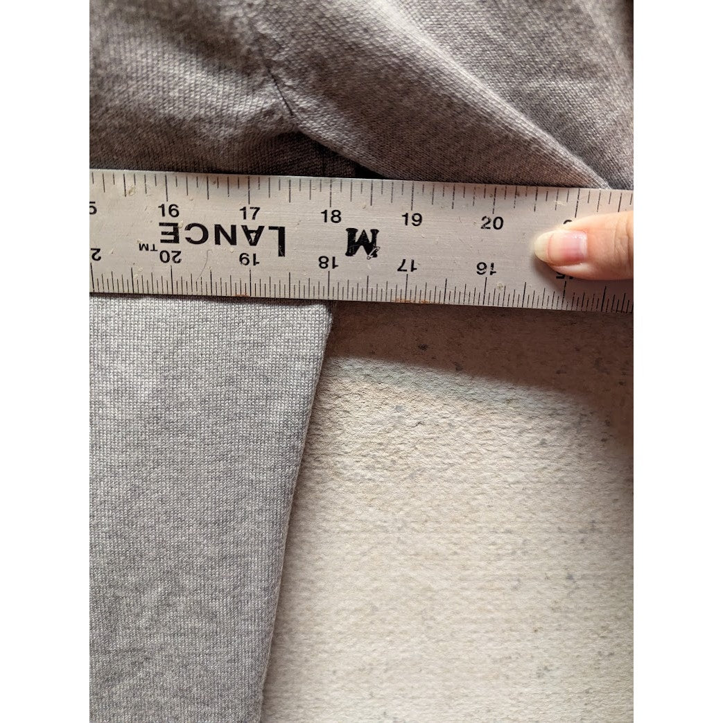 Magashoni Light Gray Long Cardigan duster Size Medium with pockets Open Front