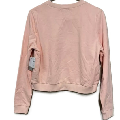 NWT BP "Be The Change" Embroidered Heart Crew Neck Sweatshirt in Pink Sz Medium