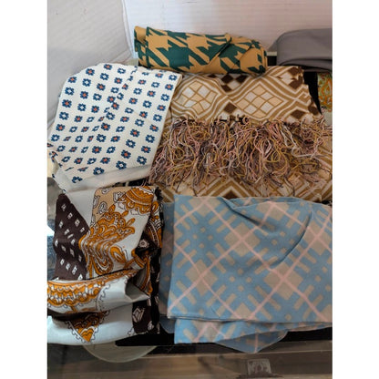 Lot of 9 vintage womens scarves , ascots,