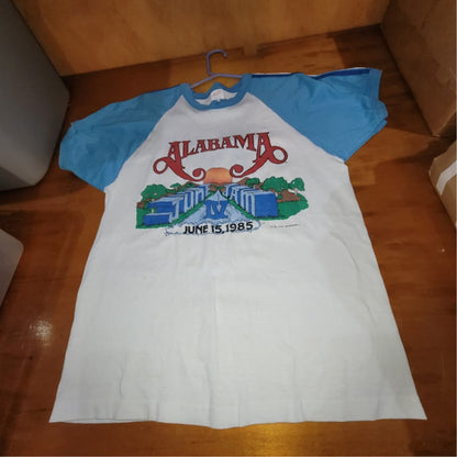 Vtg. 1985 Alabama June Jam IV Band Shirt Rare Concert Raglan Tee Rock Aesthetic
