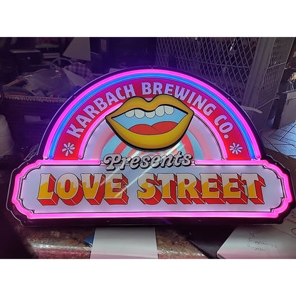 KARBACH BREWING CO. Animated LOVE STREET LED BEER BAR SIGN MAN CAVE DECOR LIGHT