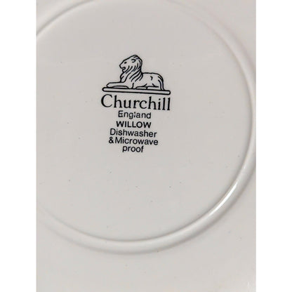 Vintage Churchill Blue Willow Dinner Plates Set of 3 English Ironstone