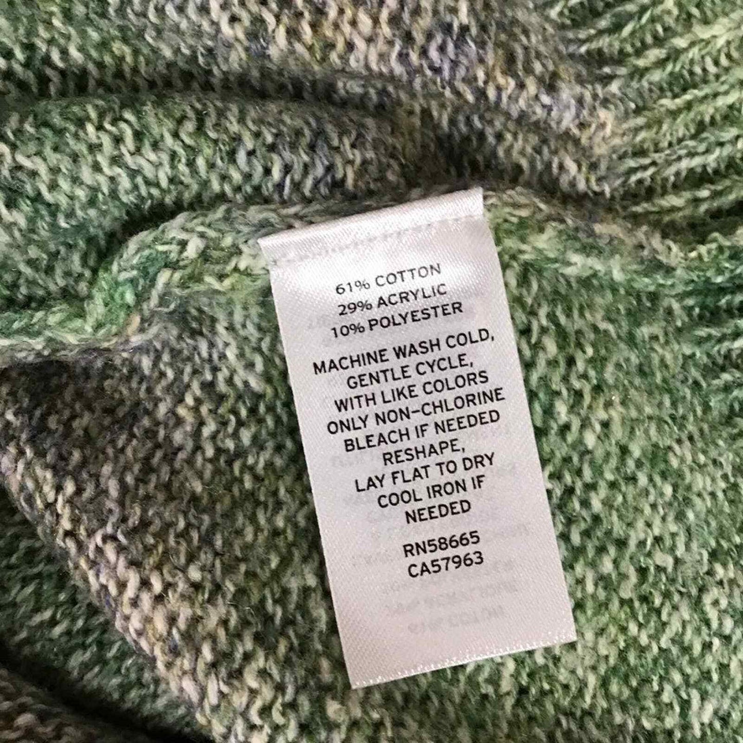 Abound Marled Knit Pullover Sweater LARGE in Teal Cyrus Space Dye NWT