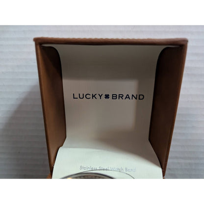 Lucky Brand Watch with bracelet in Box NEW Black rose gold Mens gift set