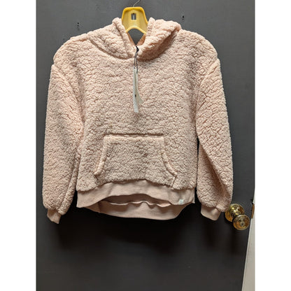 Treasure & Bond Blush Pink Teddy Fleece Pullover Kangaroo Pouch Hoodie Small/MED