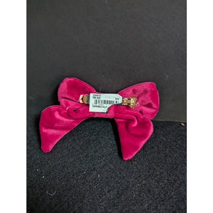 LELE SADOUGHI small  4" cranberry Velvet Bow new barrette crimson