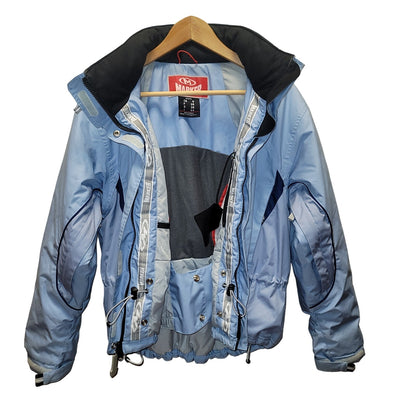 Marker Women's Light Blue Ski Jacket Snow Snowboard Coat Hood High Performance