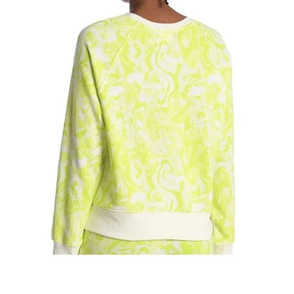 Abound Crewneck Pullover Sweatshirt XXS/Extra Extra Small Green Spacey Swirl NWT