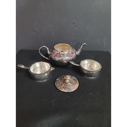 Restoration Hardware Raj Teapot British Empire Stacked SILVERPLATE