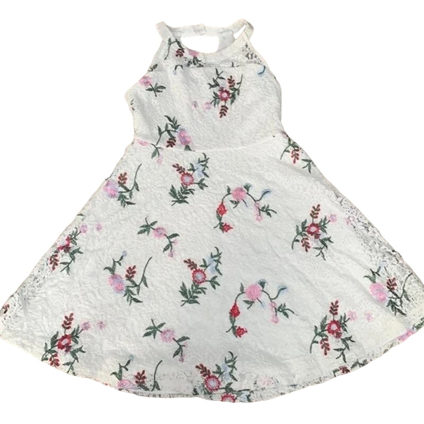 Blush by Us Angels Girls' Sleeveless Embroidered Lace Dress Size 14 in Ivory NWT
