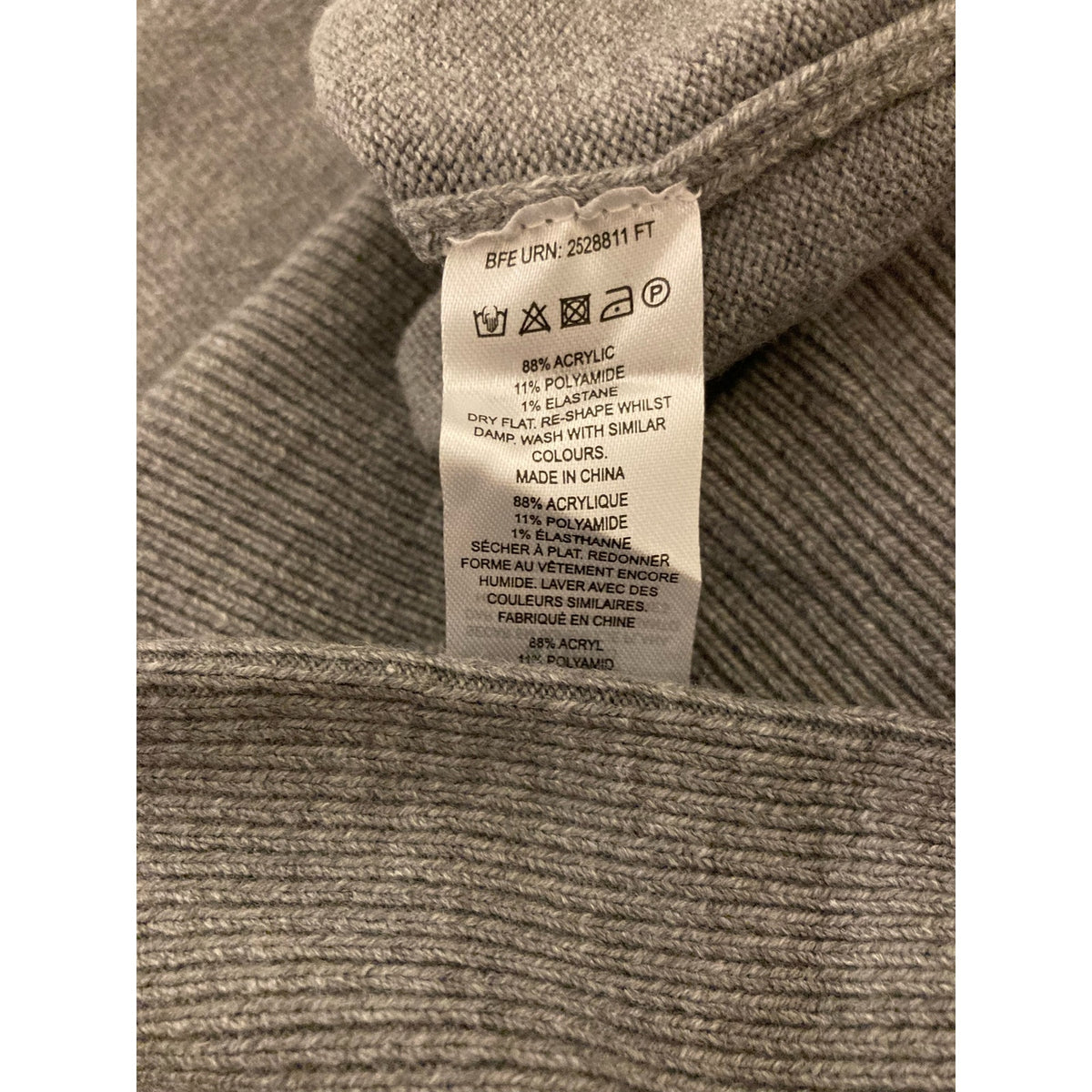 French Connection Women's Turtleneck Sweater Size Small Grey NWT Balloon Sleeve