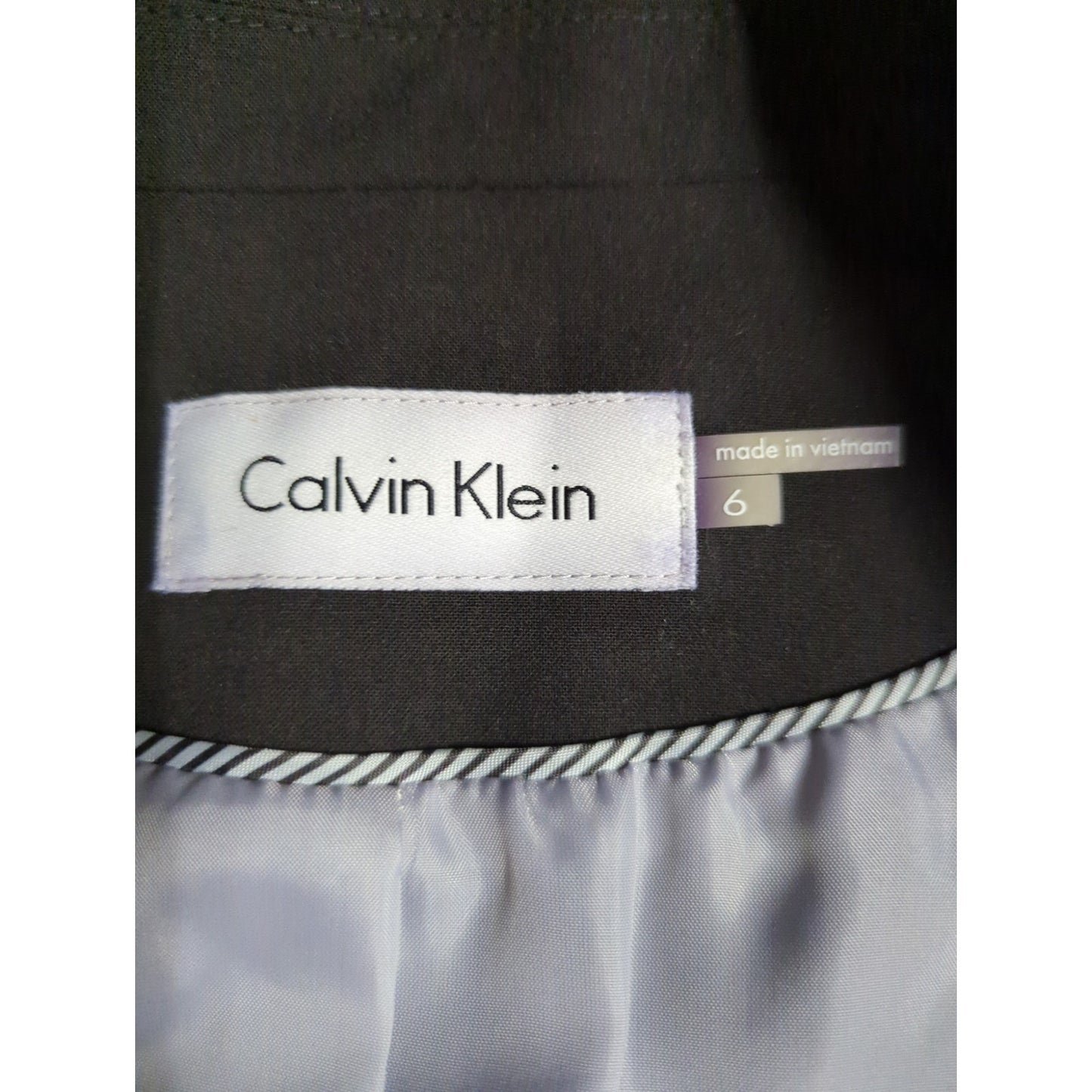 Calvin Klein Black Bolero Style Cropped Blazer Jacket Size Small Career Classic