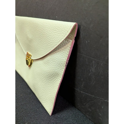 Vegan Pebbled Leather Conververtible Clutch Purse Shoulder Bag gold chain clasp