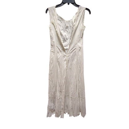 Antique Edwardian Era nightgown slip dress tea gown White cotton sleeveless