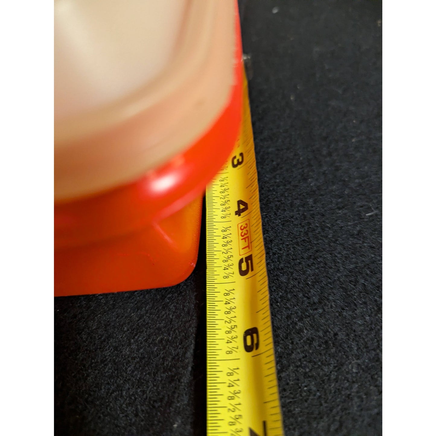 Vintage Tupperware Servalier Orange Loaf Pan Container with Sheer Lid