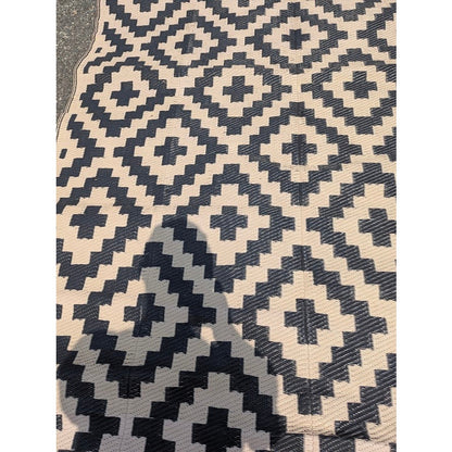 Secondhand Sandies: Aztec Black White Foldable Outdoor Patio Camping  Rug