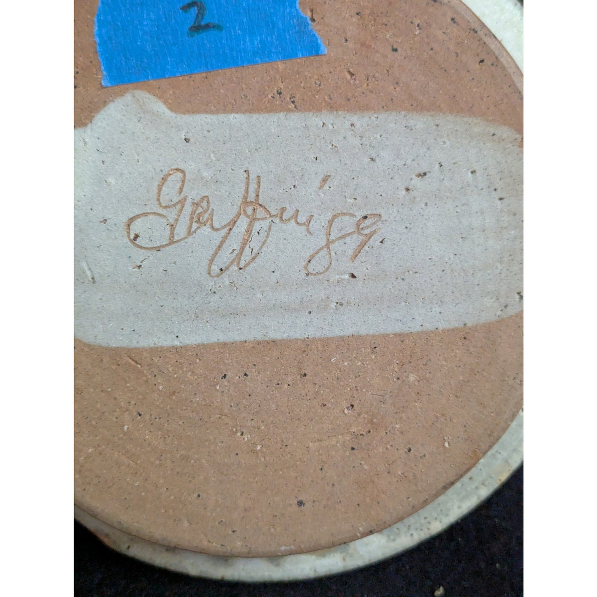 George Griffin Pottery, Sopchoppy Florida Handmade Art Pottery Bread Plate 7.5"
