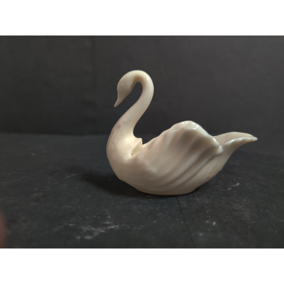 Vintage Lenox Porcelain Swan Figurine Trinket Dish Small Fine China Collectible