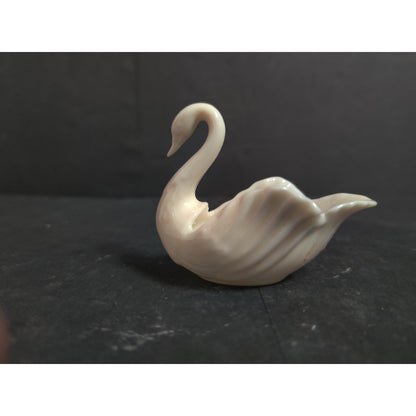 Vintage Lenox Porcelain Swan Figurine Trinket Dish Small Fine China Collectible