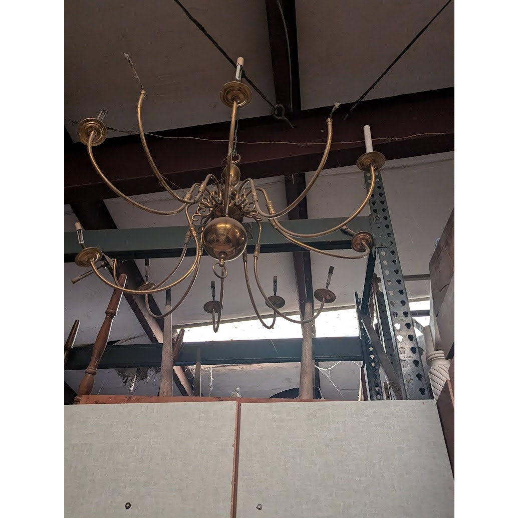 Secondhand Sandies: Two giant large hanging 12 arm brass chandelier Ceiling mount