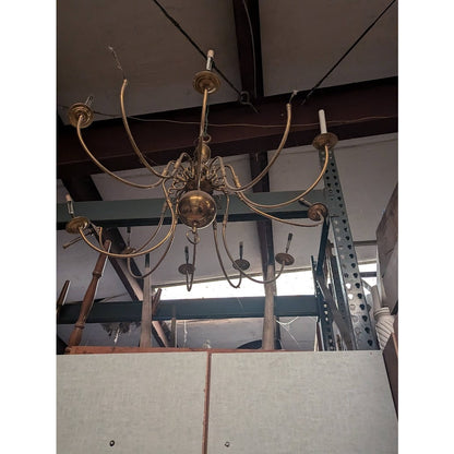 Secondhand Sandies: Two giant large hanging 12 arm brass chandelier Ceiling mount