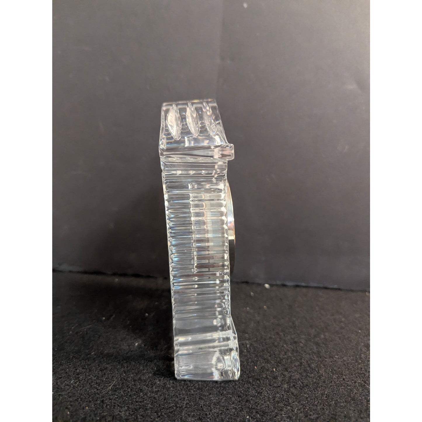 Vintage Waterford Crystal Grecian Desk Clock Roman Numerals Quartz
