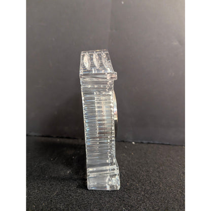 Vintage Waterford Crystal Grecian Desk Clock Roman Numerals Quartz