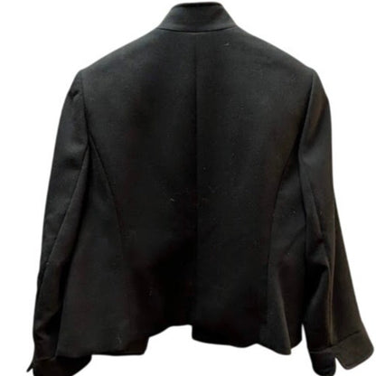 Alex Marie Black Military Style Frog Closure Mandarin Jacket Size 10 Goth