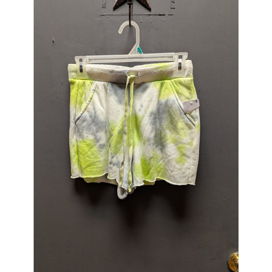 Free People Intimately pockets Xs Fleece green gray Shorts tie dye drawstring