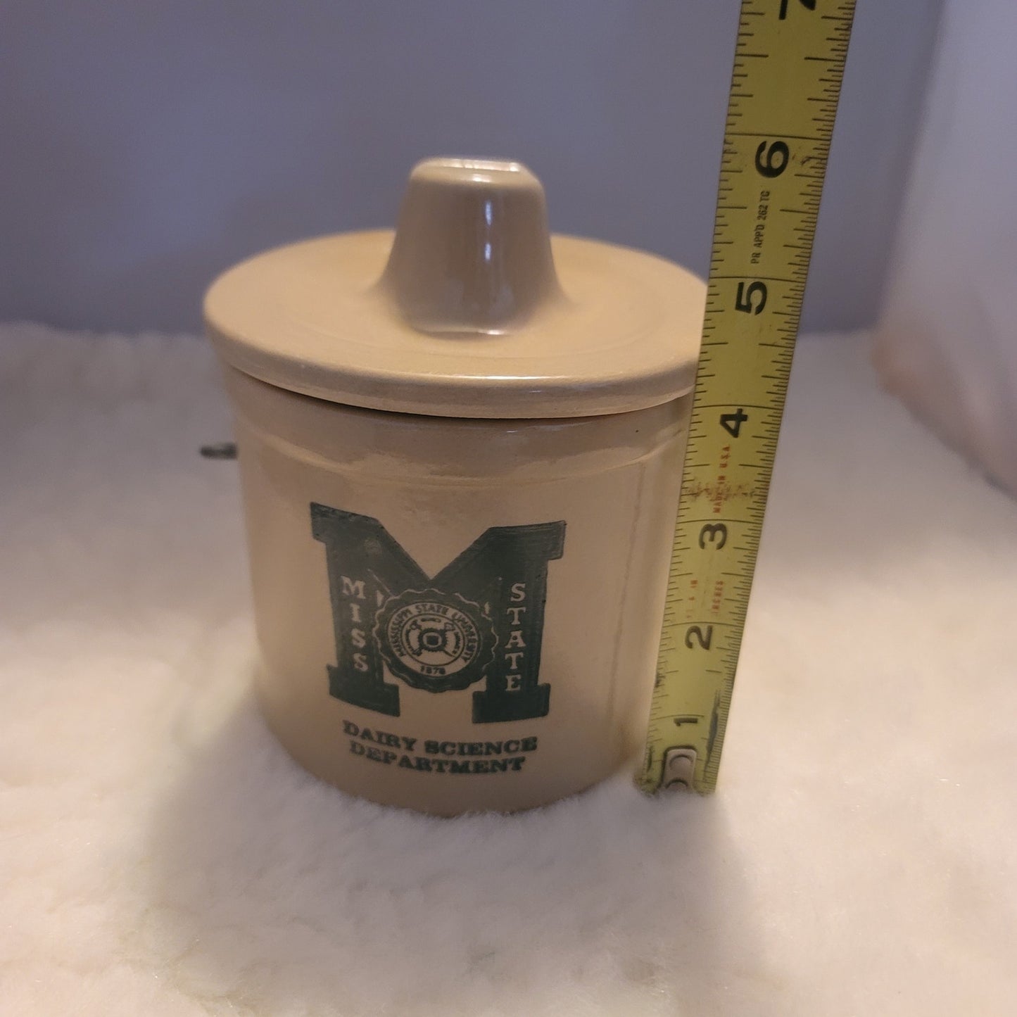 Vintage Mississippi State University Dairy Science Department Stoneware Crock