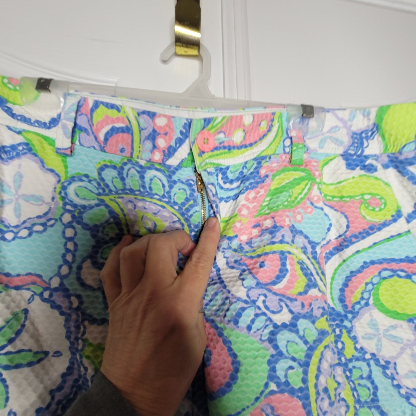 Lilly Pulitzer Short Callahan womens Size 16 dobby CONCH REPUBLIC