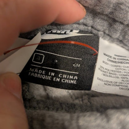 NEW Nike gray Sweatpants joggers elastic drawstring waist /ankle youth small
