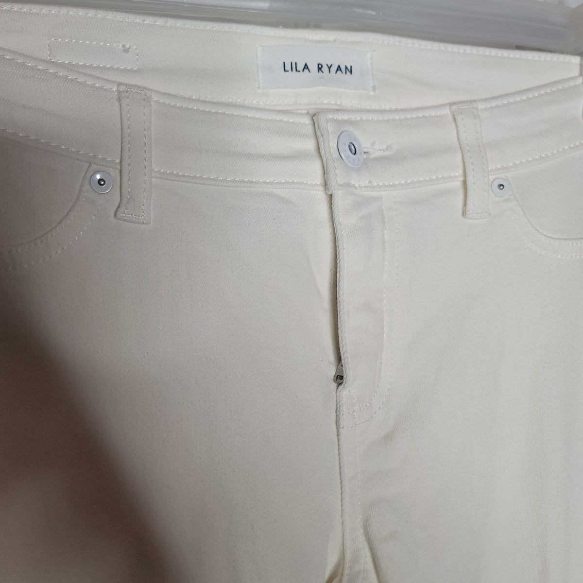 Lila Ryan Size 29 Pants white jeans cropped skinny NEW High Rise