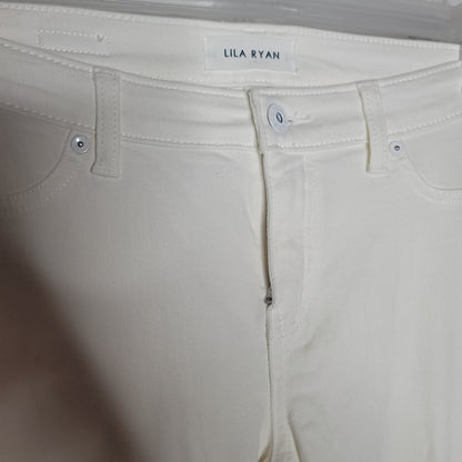 Lila Ryan Size 29 Pants white jeans cropped skinny NEW High Rise