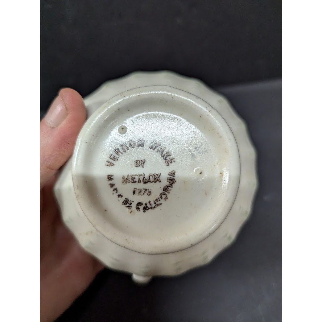 RETIRED Vineyard by Metlox Poppytrail Vernon Creamer Grapes leaves
