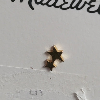 Madewell Double Shooting Star NOSE stud single sterling silver Post