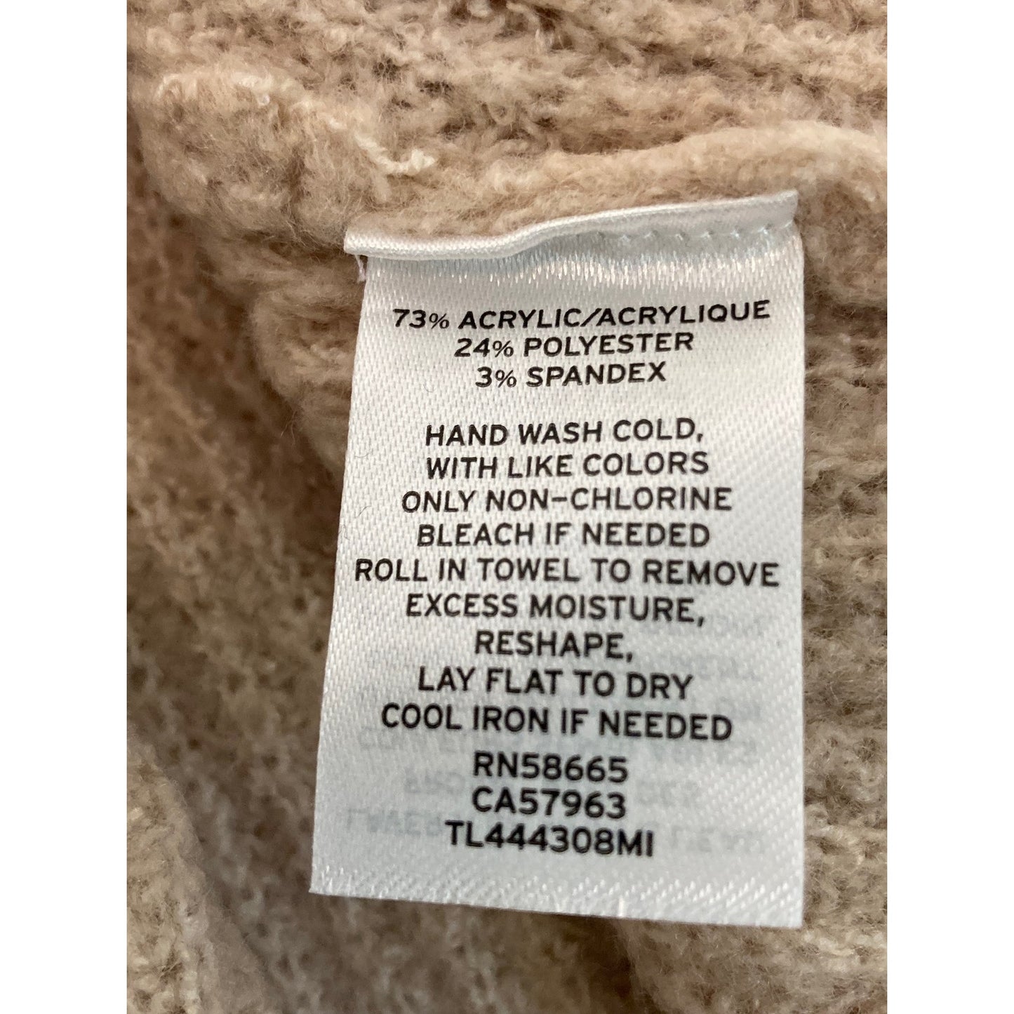 Leith V-Neck Pullover Rib Knit Dolman Sleeve Sweater Size 1X in Tan Memoir NWT