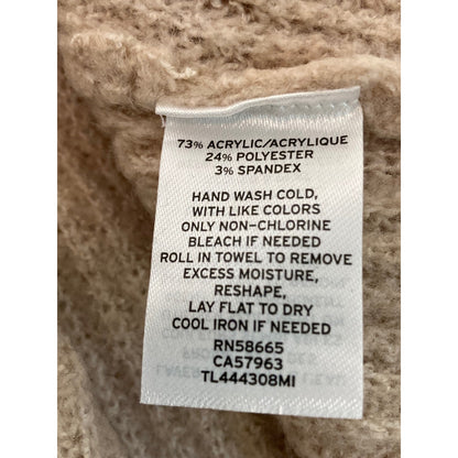 Leith V-Neck Pullover Rib Knit Dolman Sleeve Sweater Size 1X in Tan Memoir NWT