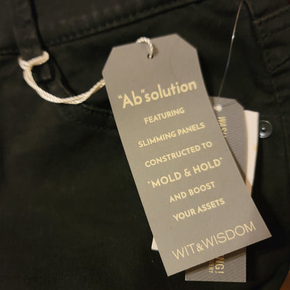 Wit Wisdom Absolution Jeggings Size 4 High Rise Black 28" Skinny Lycra Jeans