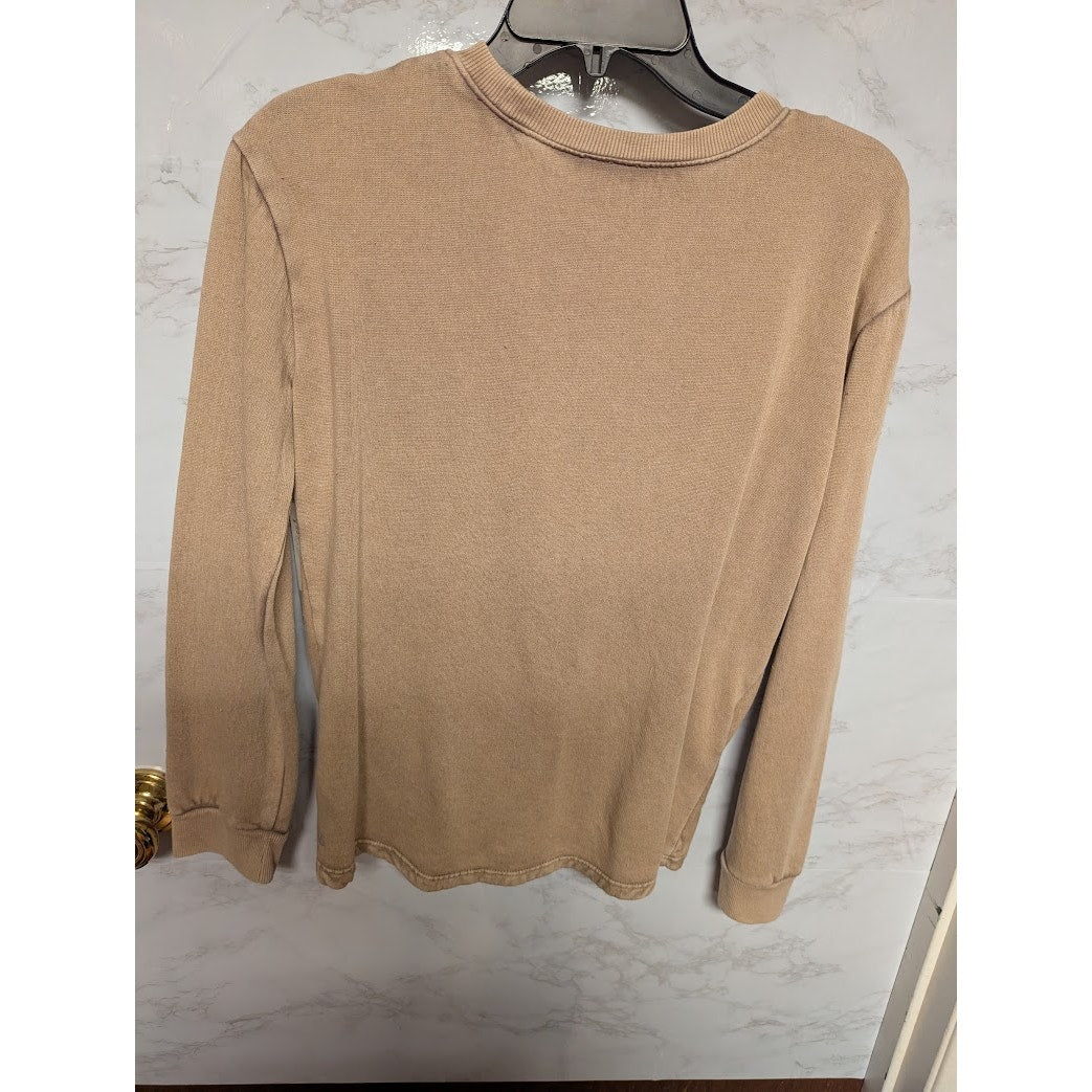 ZELLA grey porpoise stone wash XL (14-16) girls twist tie long sleeve sweatshirt