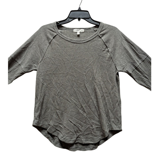 PJ Salvage gray thermal waffle knit Tshirt Womens Size medium layering
