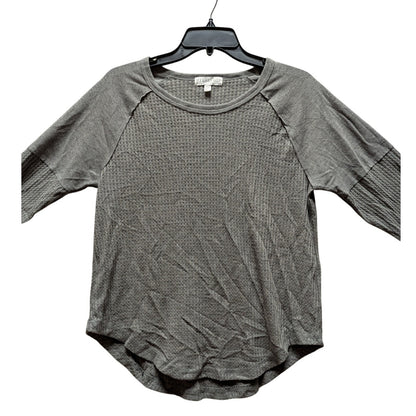 PJ Salvage gray thermal waffle knit Tshirt Womens Size medium layering
