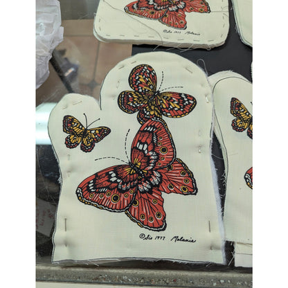 unfinished Applique Pieces Butterflies Sis 1977 Melanie craft sewing project