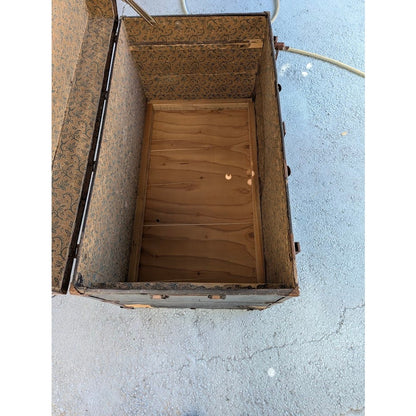 Secondhand Sandies: large trunk storage wood and metal  antique